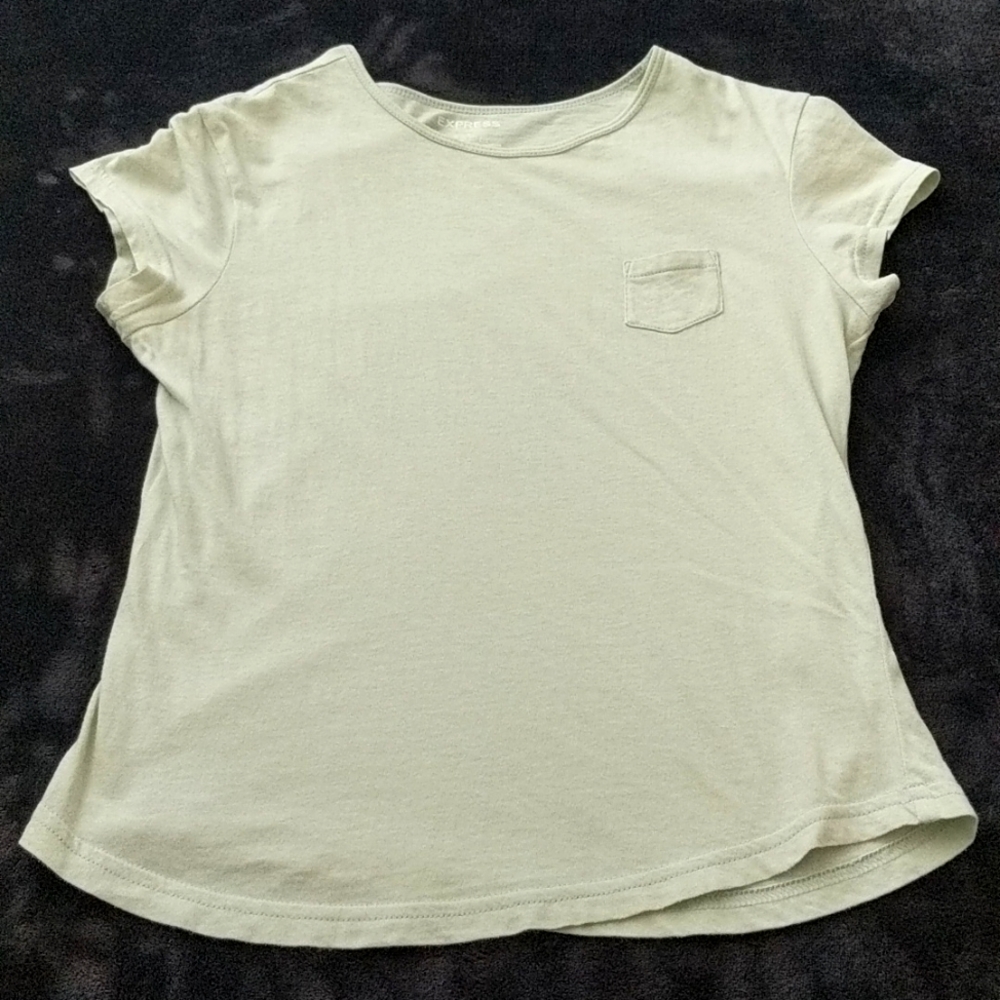 Express Light Mint Short-Sleeve Babydoll Tee